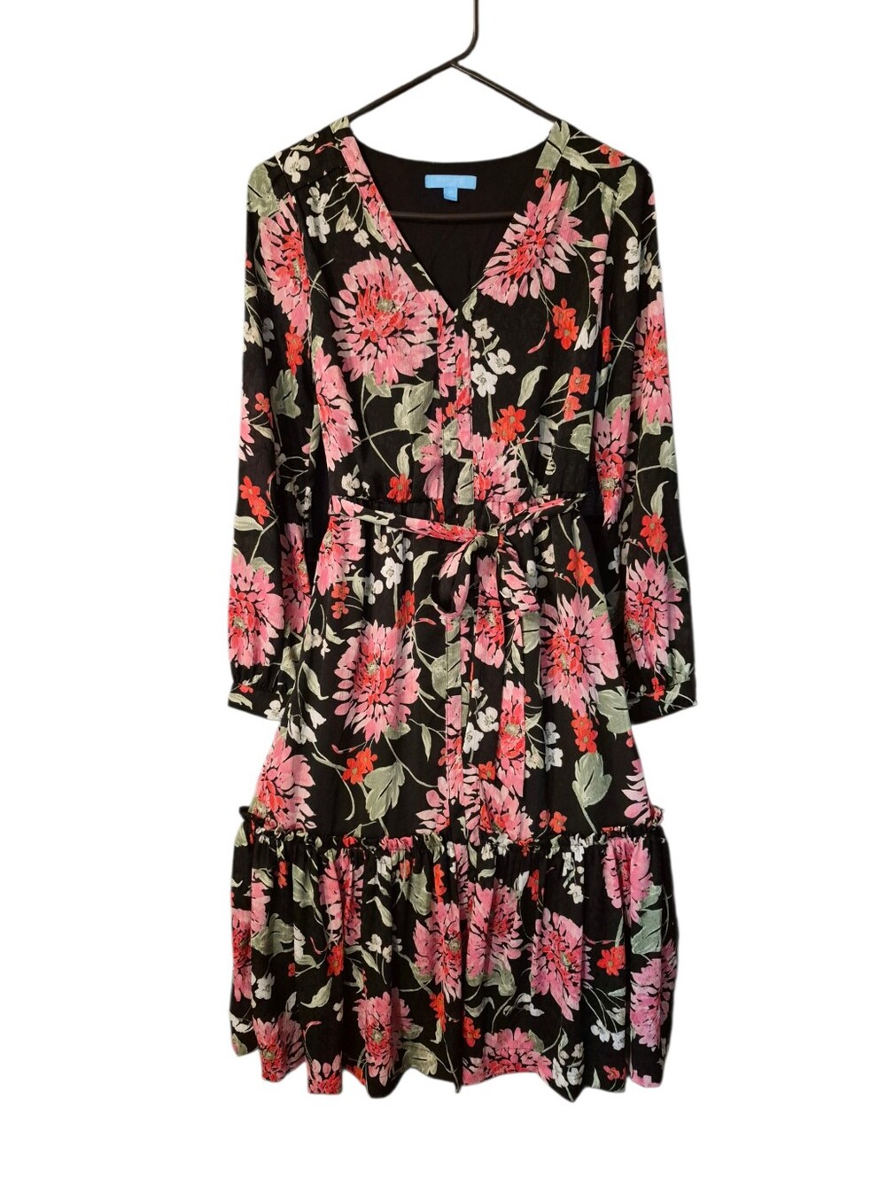 Draper James RSVP Pink Dahlia Tiered midi dress - XS.                G4
